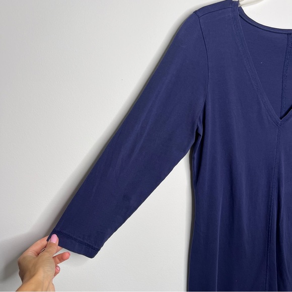 Lilly Pulitzer Eliza Dress Navy Blue Pima‎ Cotton A19 - Picture 3 of 8